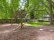 Backyard includes a playground set with swings, a seesaw, and a basketball hoop at 406 Wilcrest Dr, Matthews, NC 28105