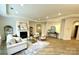 Open concept living room features hardwood floors, fireplace and neutral color palette at 409 Newstyle Way, Gastonia, NC 28056