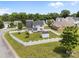 Aerial view of home with a spacious, manicured, fenced backyard at 423 Courtland Ct, Kannapolis, NC 28081