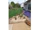 Landscaped backyard featuring a cactus garden, flowering ground cover and grassy areas at 4711 Lenox Hill Pl # 98, Charlotte, NC 28269