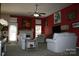 Inviting living room featuring a fireplace, neutral furniture, ceiling fan and art at 4711 Lenox Hill Pl # 98, Charlotte, NC 28269