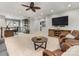 Large bonus room with a ceiling fan and lots of natural light at 5030 Waldron Meadow Dr, Charlotte, NC 28226
