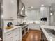 Kitchen features stainless steel appliances, granite countertops, and white cabinetry with hardwood flooring at 5030 Waldron Meadow Dr, Charlotte, NC 28226