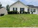Charming single story home with green lawn and manicured hedges at 5523 Stone Bluff Ct, Charlotte, NC 28214