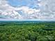 Expansive aerial view of lush green treetops under a vibrant sky with scattered, fluffy clouds at 5611 Charter Oaks Ln, York, SC 29745
