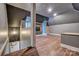 Finished basement with hardwood floors, recessed lighting, and gray walls at 5611 Charter Oaks Ln, York, SC 29745