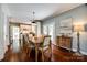 Dining area adjacent to the kitchen with hardwood floors and natural light at 701 Larkridge Ct, Rock Hill, SC 29730