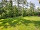 Lush green backyard with mature trees, offering a private outdoor space at 1008 Ladera Dr, Waxhaw, NC 28173