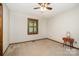 Bedroom with blank wall, neutral carpet, and window with wooden shutters at 1142 Foxberry Rd, Lincolnton, NC 28092