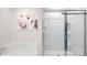 Bathroom featuring a soaking tub, and glass door shower stall at 130 Rustling Waters Dr, Mooresville, NC 28117