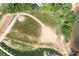 Aerial view of lakefront lot ready for building, showcasing partial lawn and lakeside location at 14515 Nc Hwy 73 Hwy, Huntersville, NC 28078
