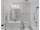 Clean bathroom features a tub-shower, vanity with marble countertop, and modern fixtures at 17308 Players Ridge Dr, Cornelius, NC 28031