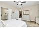 Bright bedroom featuring wood-look floors and white trim at 17436 Hawks View Dr, Indian Land, SC 29707
