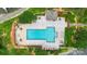 A top-down view showcases a rectangular swimming pool with lounge chairs and manicured landscaping at 18840 Silver Quay Dr # 12, Cornelius, NC 28031