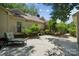 Spacious concrete patio with comfortable seating, perfect for outdoor relaxation and entertaining at 2234 Hamilton Mill Rd, Charlotte, NC 28270