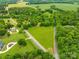 Aerial view of a large parcel of land surrounded by mature trees with road frontage at 2309 Potter S Rd, Waxhaw, NC 28173