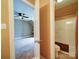 Hallway view into bedroom and bathroom with shower stall at 2608 Golden Bell Dr, Gastonia, NC 28056
