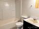 Bathroom featuring a combined tub and shower, toilet, and vanity sink at 2791 Neill Rd, Lancaster, SC 29720