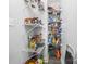 A well-stocked pantry features wire shelving with various spices and food items at 2996 N Lookout St, Claremont, NC 28610
