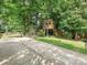 Beautiful backyard with mature trees, a custom tree house, and a basketball court at 3459 Selwyn Ave, Charlotte, NC 28209