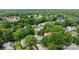 Aerial view of a neighborhood with mature trees and well-maintained houses in a serene residential area at 3801 Rosedown Dr, Matthews, NC 28105