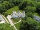 Aerial view of estate, showcasing meticulously landscaped grounds at 4201 Quail Hunt Ln, Charlotte, NC 28226