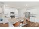 Modern kitchen with granite countertops, stainless steel appliances, and breakfast bar seating at 449 Misty Law Ln, Clover, SC 29710