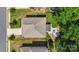 An aerial shot reveals the home's roof, yard, patio, and surrounding trees at 5088 Watersail Way, Clover, SC 29710