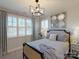 Cozy bedroom with plush bedding, mirrored artwork, and natural light through shuttered windows at 1001 Kingbird Ln # 15, Clover, SC 29710
