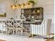 Dining area with decorative lighting, modern tableware, and seating for eight at 1001 Kingbird Ln # 15, Clover, SC 29710