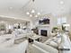 Bright living room with fireplace, large TV, and contemporary furnishings, adjacent to a modern kitchen at 1001 Kingbird Ln # 15, Clover, SC 29710