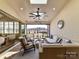 Inviting sunroom with comfortable seating and scenic views of backyard and greenery at 1001 Kingbird Ln # 15, Clover, SC 29710