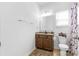 Bathroom featuring a vanity, mirror, and toilet at 116 Maggie Dr, Mount Holly, NC 28120