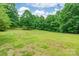 Expansive, green backyard surrounded by mature trees, offering privacy and space at 132 Homeplace Ln, Statesville, NC 28625