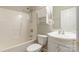 Full bathroom featuring a shower-tub combo, and a vanity cabinet at 132 Homeplace Ln, Statesville, NC 28625