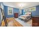 Bedroom with hardwood floors, natural light, and neutral paint that create a relaxing retreat at 1620 Arnold Dr, Charlotte, NC 28205