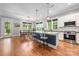 Spacious kitchen with stainless steel appliances, a large island, and an adjacent dining area at 1620 Arnold Dr, Charlotte, NC 28205