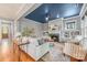 Comfortable living room with a fireplace, built-in shelves, hardwood floors, and stylish decor at 1620 Arnold Dr, Charlotte, NC 28205