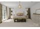 Spacious main bedroom boasts an airy layout, hardwood floors and bright natural light at 1625 Bibury Ln, Charlotte, NC 28211