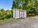 Exterior view of a simple shed on a sunny day at 17835 Terryglass Ln, Charlotte, NC 28278
