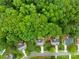 Aerial view of several homes surrounded by beautiful mature trees at 200 Winter Flake Dr, Statesville, NC 28677