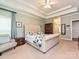 Spacious main bedroom featuring a tray ceiling, and ensuite bathroom at 2406 Tarleton Twins Ter, Charlotte, NC 28270