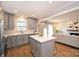 Modern kitchen with island seamlessly connecting to the living room and offering lots of space at 532 Scaleybark Rd, Charlotte, NC 28209