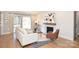 Inviting living room features shiplap fireplace, contemporary decor, and natural light, creating a warm ambiance at 532 Scaleybark Rd, Charlotte, NC 28209