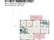 Floor plan of the house showing the layout of rooms including kitchen, bedrooms, and primary bath at 611 W Robinson St, Dallas, NC 28034