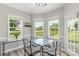 Breakfast nook features multiple windows providing plentiful light and a view of the backyard at 9008 Magna Ln, Indian Trail, NC 28079