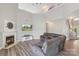 Spacious living room featuring a fireplace and tall ceilings at 9008 Magna Ln, Indian Trail, NC 28079
