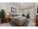 A nicely decorated bedroom showcasing a comfortable bed, two chairs, and ample natural light at 9107 Royal Highlands Ct, Charlotte, NC 28277