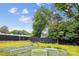 Large backyard with fence and raised garden beds at 107 Hinton St, Chester, SC 29706