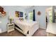 bedroom with a bed, large window, and magical Harry Potter themed decor at 16121 Wrights Ferry Rd, Charlotte, NC 28278
